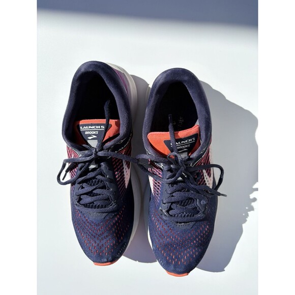Brooks Launch 5 Women's Running Shoes Blue Coral Purple Low Top Size 10 Medium B - Picture 7 of 11